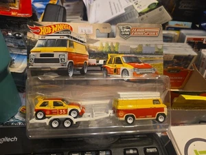 ❤️ Hot Wheels 2022 Premium Team Transport MG Metro 6R4 With Rally Hauler #47 - Picture 1 of 2