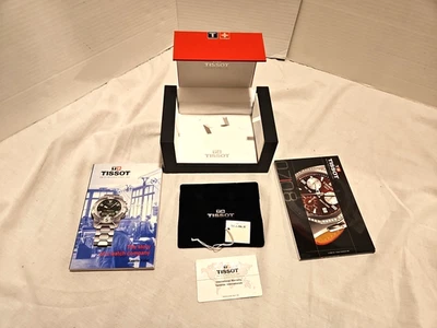 Оригинальная коробка для швейцарских часов Tissot в комплекте с буклетами и тканевым чехлом - Изображение 1 из 3