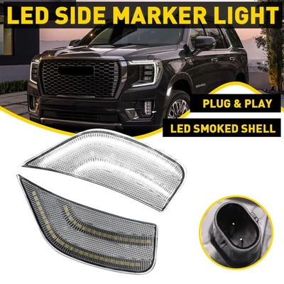 Белые светодиодные габаритные огни для 2021 2022 GMC Yukon XL Chevrolet Tahoe Cadillac - Изображение 1 из 4