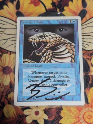 1x Signed Psychic Venom Magic The Gathering Sraple - Image 1 of 2