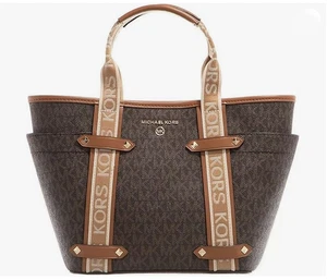 NEU MICHAEL KORS MAEVE Signature Logo Small Tote Convert Crossbody Brown/Acorn - Bild 1 von 4