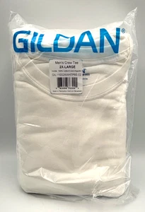 Gildan Men's Crew Neck T-Shirts, 6 Pack, White Tees, 100% Cotton - Picture 1 of 4