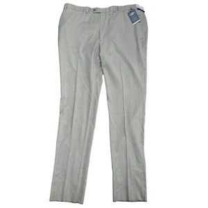 $155 Hart Schaffner Marx NEW YORK Fit Wool Dress Pants | Gray, 44 R Unhemmed - Picture 1 of 12