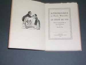 Vins Guillermet (J), Piat (C) Aphorismes et paroles sur le culte du vin 1965 - Picture 1 of 3