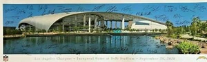 LA Chargers 2020 Inaugural Game Poster 13.5“ x 40“ PLUS BONUS Face Mask - Picture 1 of 2