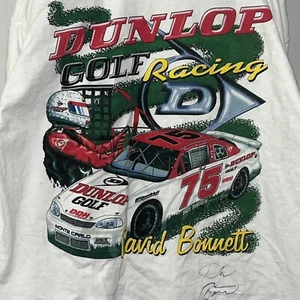 Vintage David Bonnett T Shirt Dunlop Racing HANDSIGNIERT xl Einzelnaht E116 - Bild 1 von 11