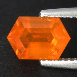 1.08Cts Natural Nice Mexican Fire Opal Fancy Hexagon Cut Loose Gemstone - Picture 1 of 3