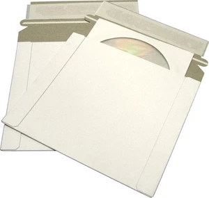 (10) Paperboard CD Mailer Self Sealing with Flap DVD Media Shipping CDBC06PB-ALT - Picture 1 of 1