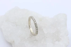 Zarter Diamant Damen Ring Halb Memory aus 585 / 14K Weißgold mit 12 Brillanten - Bild 1 von 6