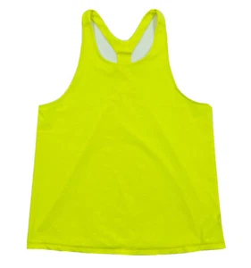 Gap Girls Athletic Tank Top Sz 14 Neon Yellow Perforated Sleeveless Gym Running - Picture 1 of 4