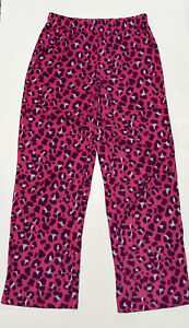 TOTAL GIRL Size L (10/12) Pink Cheetah Pajama Pants PJs Sleep Lounge Girls