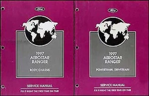 Manual De Taller Original OEM De 2 Volúmenes Para Ford Aerostar Ranger 1997 - Imagen 1 de 3