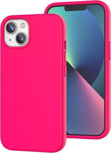 Silicone Case for iPhone 13 (Hot Pink) 6.1" - Picture 1 of 6