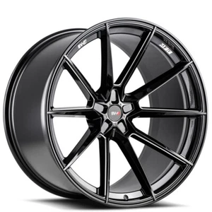 (4) 20x9/20x11 Staggered Savini Wheels SV-F4 Gloss Black Milled Rims (B15) - Picture 1 of 10