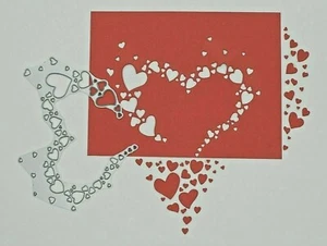 Hochwertige Metall Stanzschablone, Herzen Rahmen, Liebe, Kartenherstellung, Scrapbooking, B1 - Bild 1 von 6