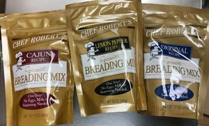 3 pack CHEF ROBERTS GOURMET BREADING MIX 12oz. original lemon pepper cajun - Picture 1 of 1