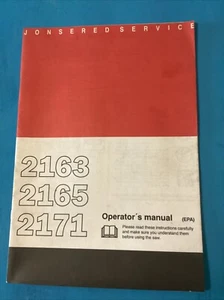 Jonsered   2163, 2165, 2171.  108 87 88-95. Operator’s  Manual.  Folder - Picture 1 of 1