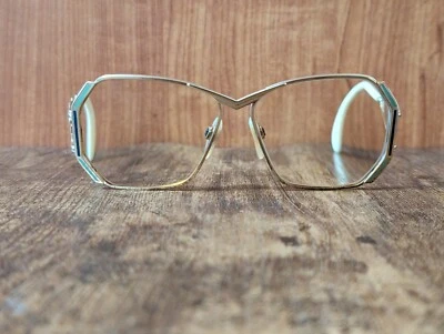 VINTAGE CAZAL MOD 225 GOLD HIP HOP EYEGLASSES FRAME MADE IN GERMANY #B76 - Image 1 of 4