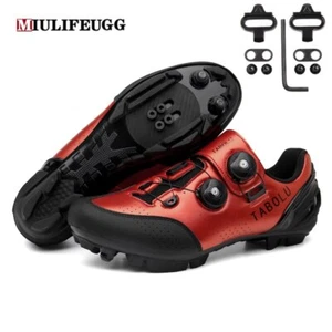 MTB Cycling Shoes Men Self-locking Road Bike with SPD Cleats Bicycle Footwear  - Picture 1 of 26