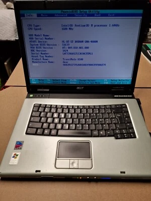Acer Travelmate 8100 Series Laptop Intel Pentium M 1.6GHz Untested Read Descript - Image 1 of 4