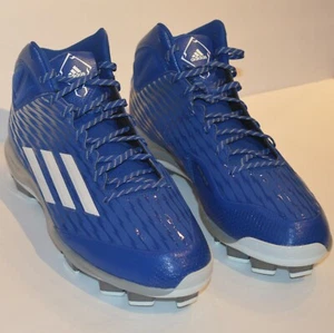 NEW Adidas Power Alley 3 TPU Mid Royal White Baseball Cleats Men's Sz 15 S84720 - Picture 1 of 12