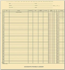 2200NL Accounts Payable Ledger 10 3/8 x 11 QTY 25 - Picture 1 of 1