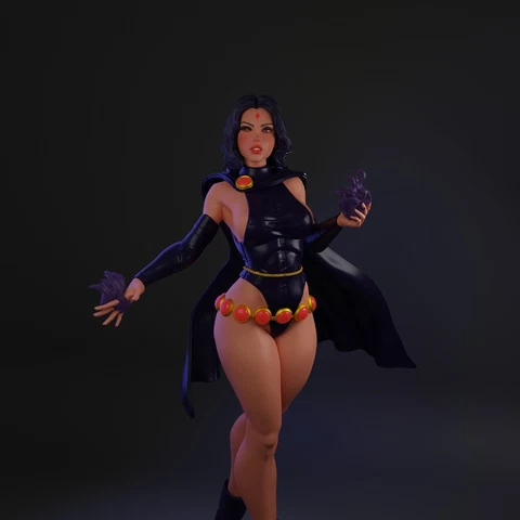 Raven [Teen TItans] 3D printed unpainted unassembled resin model kit Cover