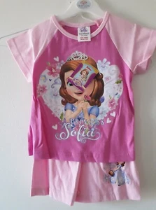 SOFIA THE FIRST Shortie Pjs Girls Licensed Summer Pyjamas Licensed New Tag - Picture 1 of 10