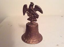 Copper Antique Mission Bell With Eagle Holding Snake