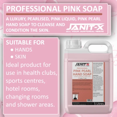 Janit-X Professional 5L Hand Soaps Pink & White Pearlised Bulk Soap Refill Offer