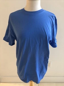 NEW Set Of 2 Youth MAJESTIC Light Blue XL Blank Short Sleeve Tee T-Shirt - Picture 1 of 3
