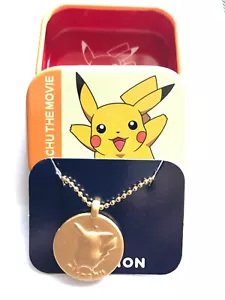 Pikachu The Movie Pokemon Tomy Metal Charm 1998 Vintage Can Box Pocket Monster - Imagen 1 de 9