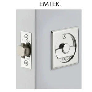 EMTEK ASSA ABLOY Square Pocket Door Tubular Lock 2135US26 Polished Chrome - Bild 1 von 1