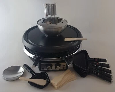Raclette Fondue Grill Raclettepfännchen Gabeln Tarrington House RG1981F, Neu