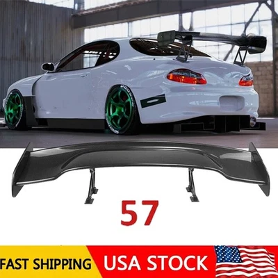 For Hyundai Tiburon 97-08 57" GT Rear Trunk Spoiler Wing /Carbon Fiber Look - Image 1 of 4