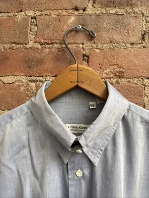 Camisa Hombre Colección Calvin Klein Vintage, Talla 15.5/39 Azul 100% Algodón, Italia Foto 1 de 4