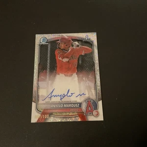 2025 BOWMAN CHROME 1st CPA-AM Anyelo Marquez Mini Diamond Auto /100 LA Angels 🔥 - Picture 1 of 2