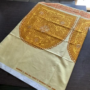 Marimekko Satula Orange Yellow Fabric 74×51cm - Picture 1 of 8