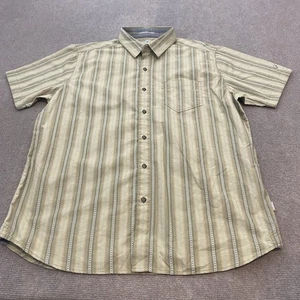 KUHL Hemd Herren Large Grün Streifen Kurzarm Knopfleiste Wandern Freizeit Trail - Bild 1 von 10