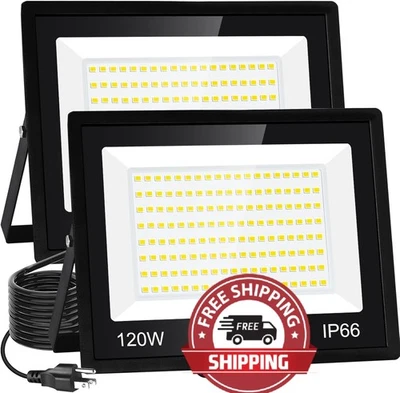 Светодиодные экстерьеры Focos 120 Вт упаковка 2 шт. 14400 лм IP66 Blanco 5000K con Enchufe - Изображение 1 из 4