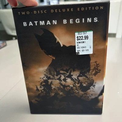 New Sealed Batman Begins DVD 2 Disc Deluxe Edition, Hologram Cover-Katie Holmes - Image 1 of 4