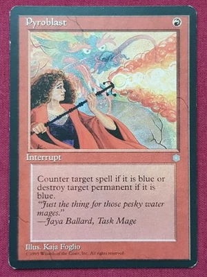 Magic The Gathering ICE AGE PYROBLAST red card MTG - Image 1 of 2