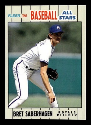 1990 Fleer Baseball All-Stars #31 Bret Saberhagen B188 - Image 1 of 2