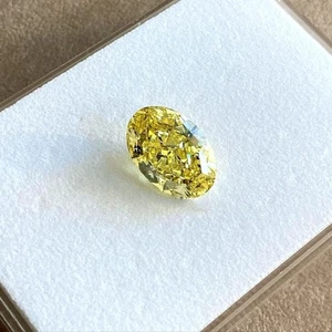 7X9 fancy yellow color Oval Cut VVS1 Diamond Premium Quality Loose Gemstone - Picture 1 of 5