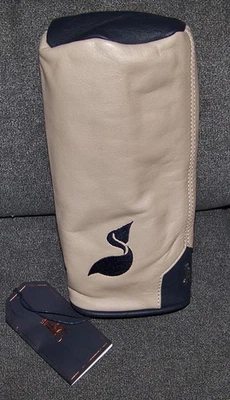 NEW LINKS AND KINGS Leather Barrel Hybrid Rescue Head Cover CLUB PELICAN BAY - Image 1 of 4