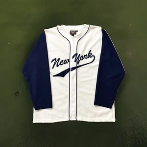 New York Baseball XL Vintage Trikot Shirt Heavyweight Knit Regal Korea - Bild 1 von 7