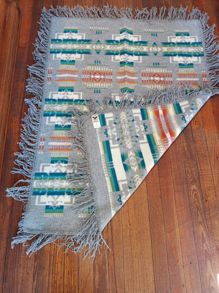 Pendleton Baby Shawl Grey Chief Joseph Design 32”x44” - Image 1 of 1