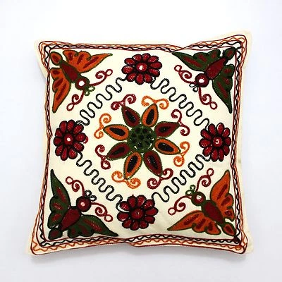 Creatively Made Suzani Multi color Home Decor Pillow Shams Couch Cushion Cover r - Image 1 of 4