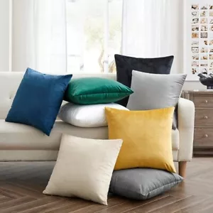 Velvet Cushion Cover Set 4 Pillow Cases Cushion Covers Throw Pillow Covers - Picture 1 of 17