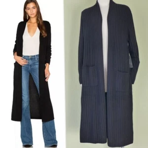 NWT TAHARI Open Front Textured 100% 2-ply Cashmere Long cardigan w/pockets XL - Picture 1 of 36